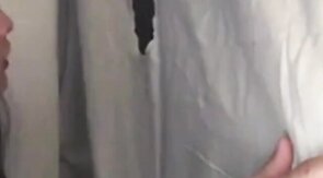 CD sucking through gloryhole