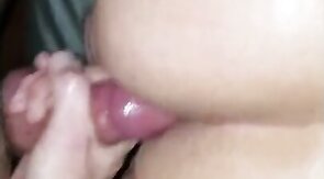 Sexy friend creampies my ass