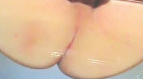 rubbing my big fat ass on a glass table