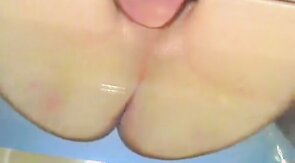 rubbing my big fat ass on a glass table