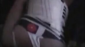 Asian Sissy wanking in bed