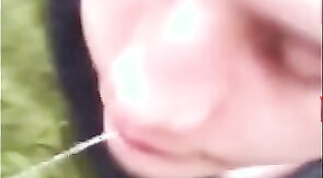 Chav outdoor blowjob