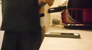 Touched male bastard comes his boy in the bathroom