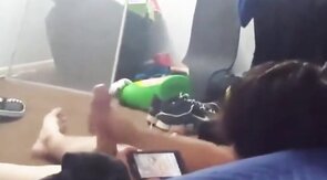 Best friend lets me recored him jo, as seen in video