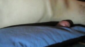 Blue pillow humping cum