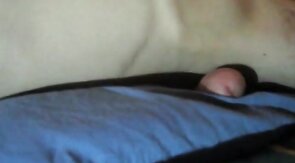 Blue pillow humping cum