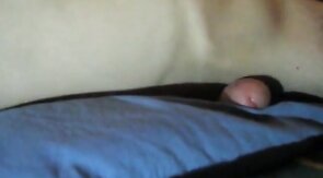Blue pillow humping cum