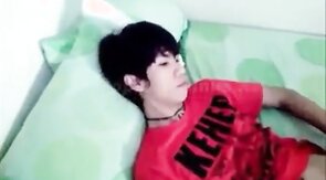 Gay Asian Boy Jerking off in My Bed
