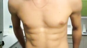 Wonder boy jerks off and cums alot