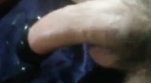 Uncut cock cums with trinity vibes cock head vibrator