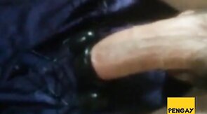 Uncut cock cums with trinity vibes cock head vibrator