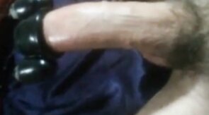 Uncut cock cums with trinity vibes cock head vibrator