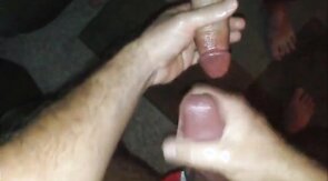 Cum covered cock gets cleaned up - Fucking hot!!