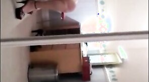 Playing in my new PVC dress