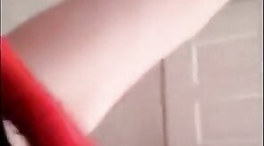 Playing in my new PVC dress