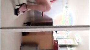 Playing in my new PVC dress