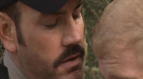 Young lad is taking a hard dick of a policeman