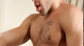 Daddy's hard dick and ass are getting licked and sucked