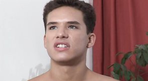 Skinny youngster takes a nice hard pole in his mouth