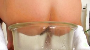 Awesome anal squirt after dirty games with a doctor