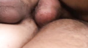 Cocksucker is riding on the dick of his horny mate