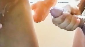 Cocksucker is performing an awesome blowjob for his friend