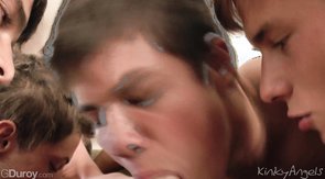 Group action with the cocksuckers in the vid by the Belami Online studio