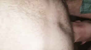 Sucking older dad's big cock and deepthroat