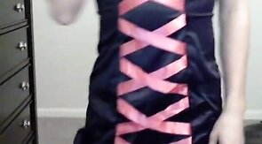 Cute crossdresser tease