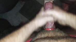 Cum covered cock gets cleaned up - Fucking hot!!