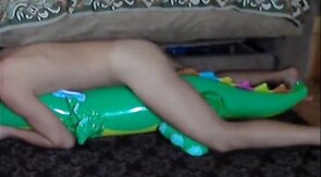 Big inflatable alligator humping cum
