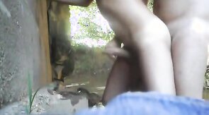 Sucking and fucking the big-dick twink under bridge