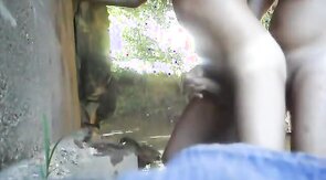 Sucking and fucking the big-dick twink under bridge