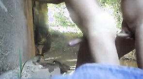 Sucking and fucking the big-dick twink under bridge