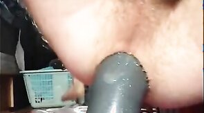 Large big boy dildo destroying Twink ass