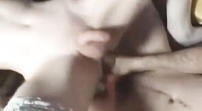 Young skinny femboi in pigtails flapping hairless cock