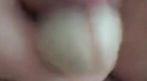My buddy covers my cock with his cum !