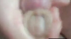 My buddy covers my cock with his cum !