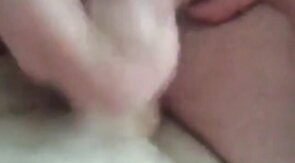 My buddy covers my cock with his cum !