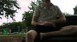 Public wank fun