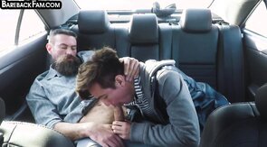 Taboo stepson fucked in car by stepdad after cocksuckin