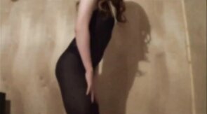 Sexy Crossdresser in Black Bodystocking