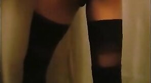 Slutty Sissy Tease & Spank in Stockings