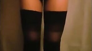 Slutty Sissy Tease & Spank in Stockings