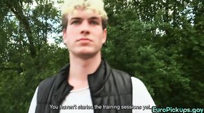 Euro tattooed stud picked up and paid 4 POV amateur sex