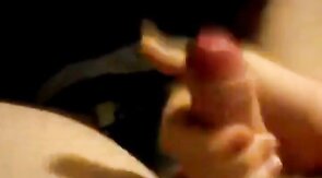 Chubby uncut guy jerking off