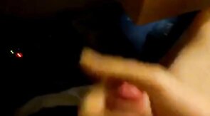 Chubby uncut guy jerking off