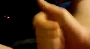 Chubby uncut guy jerking off