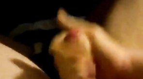 Chubby uncut guy jerking off