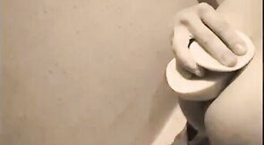 Big dildo balls deep in twink